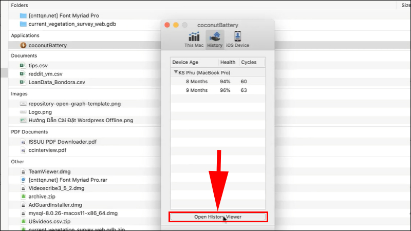 Cách kiểm tra số lần sạc pin và độ chai pin trên Macbook đơn giản